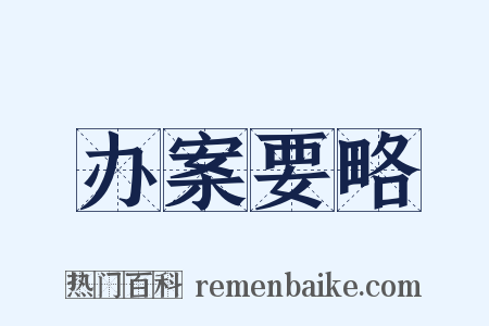 办案要略是什么意思的图片